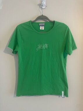 Vintage Reebok Green Embroidered Tee M